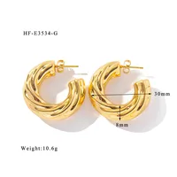 1 Pair Vacation Classic Style Solid Color Plating 304 Stainless Steel Earrings sku image 16