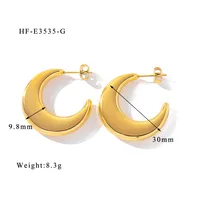 1 Pair Vacation Classic Style Solid Color Plating 304 Stainless Steel Earrings sku image 17