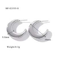 1 Pair Vacation Classic Style Solid Color Plating 304 Stainless Steel Earrings sku image 11