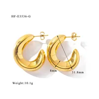 1 Pair Vacation Classic Style Solid Color Plating 304 Stainless Steel Earrings sku image 14