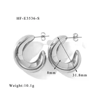 1 Pair Vacation Classic Style Solid Color Plating 304 Stainless Steel Earrings sku image 8