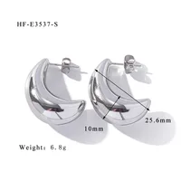 1 Pair Vacation Classic Style Solid Color Plating 304 Stainless Steel Earrings sku image 2