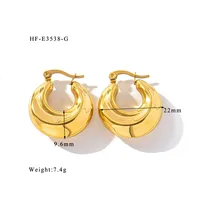 1 Pair Vacation Classic Style Solid Color Plating 304 Stainless Steel Earrings sku image 15