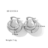 1 Pair Vacation Classic Style Solid Color Plating 304 Stainless Steel Earrings sku image 9