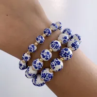 Vacation Classic Style Round Copper Ceramics Women's Bracelets main image 1