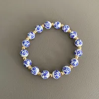 Vacation Classic Style Round Copper Ceramics Women's Bracelets sku image 1