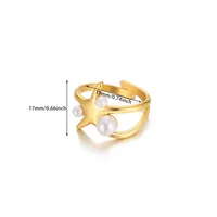 Vacation Classic Style Sun 304 Stainless Steel Plating Women's Open Rings sku image 2