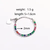 Classic Style Colorful Copper Inlay Artificial Rhinestones Glass Stone Zircon Women's Rings main image 2