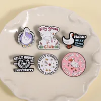 Cartoon Style Cute Cartoon Alloy Stamping Stoving Varnish Plating Unisex Brooches main image 4