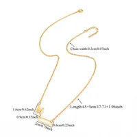 Casual Simple Style Classic Style Paper Clip Letter 201 Stainless Steel 304 Stainless Steel Women's Pendant Necklace main image 2