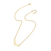 Casual Simple Style Classic Style Paper Clip Letter 201 Stainless Steel 304 Stainless Steel Women's Pendant Necklace main image 3