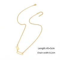 Casual Simple Style Classic Style Paper Clip Letter 201 Stainless Steel 304 Stainless Steel Women's Pendant Necklace sku image 2