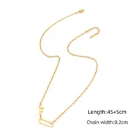 Casual Simple Style Classic Style Paper Clip Letter 201 Stainless Steel 304 Stainless Steel Women's Pendant Necklace sku image 6