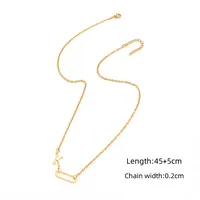 Casual Simple Style Classic Style Paper Clip Letter 201 Stainless Steel 304 Stainless Steel Women's Pendant Necklace sku image 11