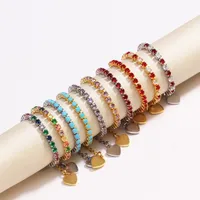 Classic Style Colorful Copper Inlay Artificial Rhinestones Glass Stone Zircon Women's Rings main image 6