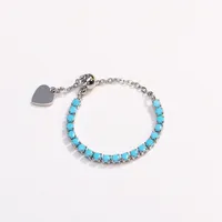 Classic Style Colorful Copper Inlay Artificial Rhinestones Glass Stone Zircon Women's Rings sku image 8