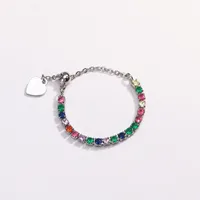Classic Style Colorful Copper Inlay Artificial Rhinestones Glass Stone Zircon Women's Rings sku image 18