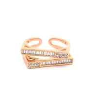 Simple Style Geometric Copper 18K Gold Plated Women's Open Rings main image 6