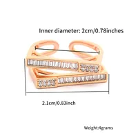Simple Style Geometric Copper 18K Gold Plated Women's Open Rings main image 2