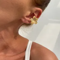 1 Piece 1 Pair Retro Classic Style Scallop Starfish Flower Plating Alloy Iron Ear Cuffs Ear Studs sku image 5