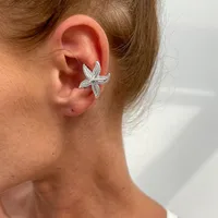 1 Piece 1 Pair Retro Classic Style Scallop Starfish Flower Plating Alloy Iron Ear Cuffs Ear Studs sku image 10