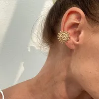 1 Piece 1 Pair Retro Classic Style Scallop Starfish Flower Plating Alloy Iron Ear Cuffs Ear Studs sku image 13