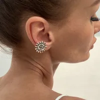 1 Piece 1 Pair Retro Classic Style Scallop Starfish Flower Plating Alloy Iron Ear Cuffs Ear Studs sku image 14