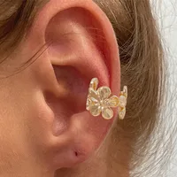 1 Piece 1 Pair Retro Classic Style Scallop Starfish Flower Plating Alloy Iron Ear Cuffs Ear Studs sku image 15