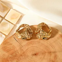 1 Pair Retro Classic Style U Shape Geometric Plating 316L Stainless Steel  Ear Studs main image 4