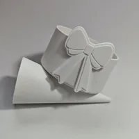 Cute Bow Knot Silica Gel Placemat 1 Piece sku image 1