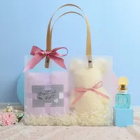 Casual Cute Bear Bow Knot Coral Fleece Towels main image 4
