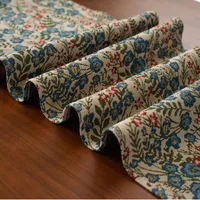 Retro Stripe Plant Cotton Polyester Tablecloths main image 4