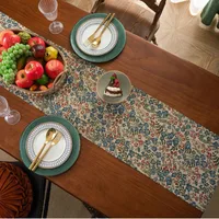 Retro Stripe Plant Cotton Polyester Tablecloths main image 5