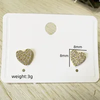 1 Pair Elegant Classic Style Heart Shape Plating Inlay Copper Zircon 16K Gold Plated Ear Studs main image 3