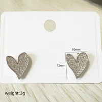 1 Pair Elegant Classic Style Heart Shape Plating Inlay Copper Zircon 16K Gold Plated Ear Studs main image 5