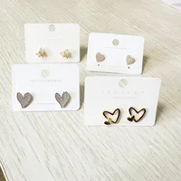 1 Pair Elegant Classic Style Heart Shape Plating Inlay Copper Zircon 16K Gold Plated Ear Studs main image 1