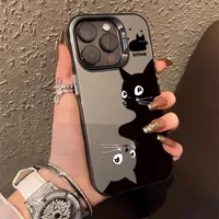 Silica Gel Color Block Cat Cartoon Style Cute Phone Cases Phone Cases main image 1