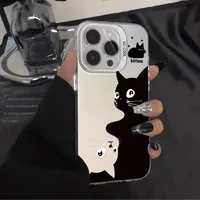 Silica Gel Color Block Cat Cartoon Style Cute Phone Cases Phone Cases main image 3