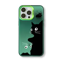 Silica Gel Color Block Cat Cartoon Style Cute Phone Cases Phone Cases main image 4