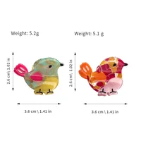 Women's Cartoon Style Cute Bird Acetic Acid Sheets Hair Claws main image 2