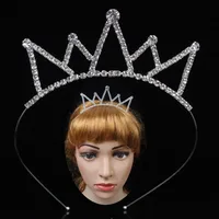 Women's Simple Style Solid Color Alloy Inlay Rhinestones Hair Band sku image 2