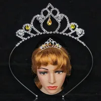 Women's Simple Style Solid Color Alloy Inlay Rhinestones Hair Band sku image 4