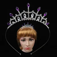 Women's Simple Style Solid Color Alloy Inlay Rhinestones Hair Band sku image 8