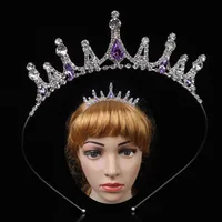 Women's Simple Style Solid Color Alloy Inlay Rhinestones Hair Band sku image 10
