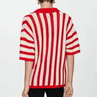 Women's Knitwear Short Sleeve Sweaters & Cardigans Casual Simple Style Streetwear Stripe main image 3