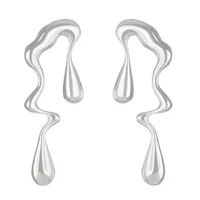 1 Pair Streetwear Flower Plating Alloy K Gold Plated Silver Plated Ear Studs sku image 33