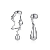 1 Pair Streetwear Flower Plating Alloy K Gold Plated Silver Plated Ear Studs sku image 8
