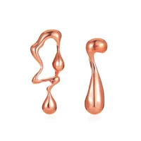 1 Pair Streetwear Flower Plating Alloy K Gold Plated Silver Plated Ear Studs sku image 7