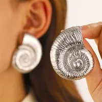 1 Pair Streetwear Flower Plating Alloy K Gold Plated Silver Plated Ear Studs sku image 47