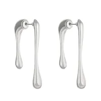 1 Pair Streetwear Flower Plating Alloy K Gold Plated Silver Plated Ear Studs sku image 3